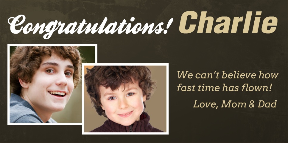 Create your own congratulatory banner at Signazon.com