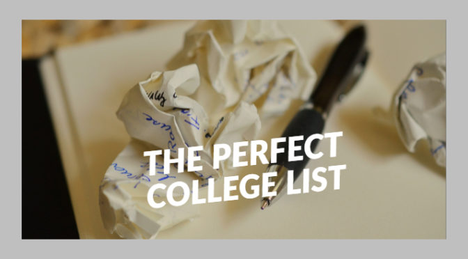 The Perfect College List